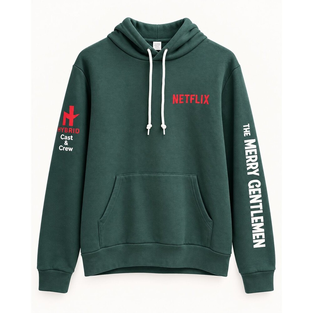 Netflix The Merry Gentlemen Cast Crew Hoodie Size M Chad Michael Murray NWOT
